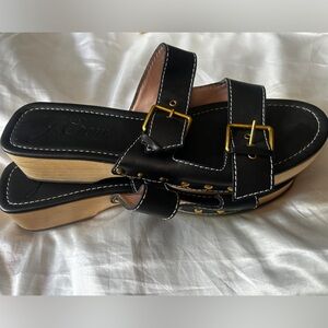 J. Crew wood sandals
